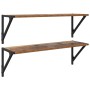 Estanterías de pared 2 pcs Madera Vieja 80 x 25 x 25,5 cm
