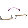 Estanterías de pared 2 pcs Roble artesanal 80 x 25 x 25,5 cm