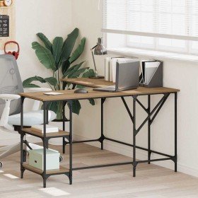 Escritorio Roble artesanal 139 x 139 x 75 cm en Mesitas de noche | Comprar online en Foro24