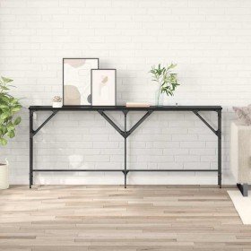 Mesa Consola Roble Negro 180 x 30 x 75 cm Madera de ingeniería en Mesas auxiliares | Comprar online en Foro24