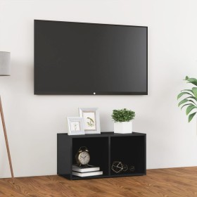 Glossy gray plywood TV cabinet 72x35x36.5 cm by vidaXL, TV Furniture - Ref: Foro24-805533, Price: 36,17 €, Discount: %