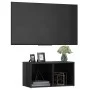 Glossy gray plywood TV cabinet 72x35x36.5 cm by vidaXL, TV Furniture - Ref: Foro24-805533, Price: 35,67 €, Discount: %