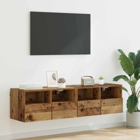 Gabinetes de pared para TV 2 pcs Madera Vieja 60 x 30 x 30 cm en Muebles TV | Comprar online en Foro24