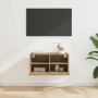 Mueble de TV Montado en la Pared Roble artesanal