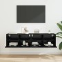 Gabinetes de pared para TV 2 pcs Roble Negro 60 x 30 x 30 cm
