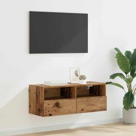 Mueble de TV Montado en la Pared Madera Vieja 80 x 30 x 30 cm en Muebles TV | Comprar online en Foro24