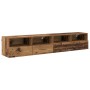 Gabinetes de pared para TV 2 pcs Madera Vieja 80 x 30 x 30 cm