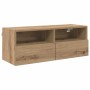 Gabinetes de pared para TV 2 pcs Roble artesanal