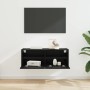 Mueble de TV Montado en la Pared Roble Negro 80 x 30 x 30 cm en Muebles TV | Comprar online en Foro24