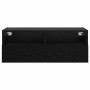 Mueble de TV Montado en la Pared Roble Negro 80 x 30 x 30 cm en Muebles TV | Comprar online en Foro24