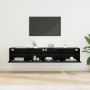Gabinetes de pared para TV 2 pcs Roble Negro 80 x 30 x 30 cm