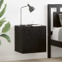 Gabinetes de pared para TV 2 pcs Roble Negro 40,5x30x40cm
