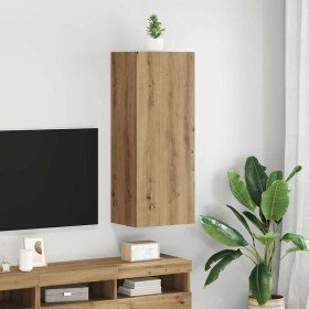 Mueble de TV Montado en la Pared Roble artesanal en Muebles TV | Comprar online en Foro24