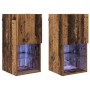 Gabinetes para TV Montados en la Pared 2 pcs Madera Vieja
