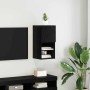 Mueble de TV Montado en la Pared Roble Negro 30,5 x 30 x 60 cm