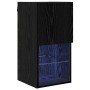 Mueble de TV Montado en la Pared Roble Negro 30,5 x 30 x 60 cm