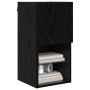 Mueble de TV Montado en la Pared Roble Negro 30,5 x 30 x 60 cm