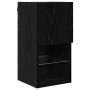 Mueble de TV Montado en la Pared Roble Negro 30,5 x 30 x 60 cm