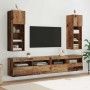 Gabinetes para TV Montados en la Pared 2 pcs Madera Vieja