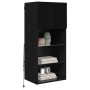 Mueble de TV Montado en la Pared Roble Negro 40,5 x 30 x 90 cm