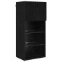 Mueble de TV Montado en la Pared Roble Negro 40,5 x 30 x 90 cm