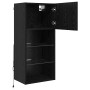 Mueble de TV Montado en la Pared Roble Negro 40,5 x 30 x 90 cm