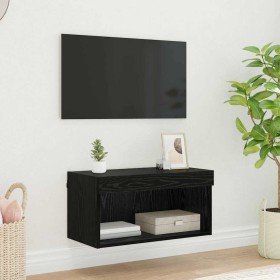 Gabinete de TV Roble Negro 60 x 30 x 30 cm Madera contrachapada en Muebles TV | Comprar online en Foro24