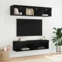 Muebles para TV 2 pcs Roble Negro 60 x 30 x 30 cm