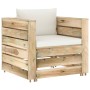 Garden furniture 2 pieces with green impregnated wood cushions by vidaXL, Garden sets - Ref: Foro24-3074533, Price: 175,76 €,...