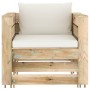Garden furniture 2 pieces with green impregnated wood cushions by vidaXL, Garden sets - Ref: Foro24-3074533, Price: 175,76 €,...