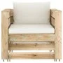 Gartenmöbel 2 Stk. mit grün imprägnierten Holzkissen von vidaXL, Gartensets - Ref: Foro24-3074533, Preis: 173,48 €, Rabatt: %