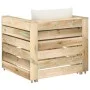 Gartenmöbel 2 Stk. mit grün imprägnierten Holzkissen von vidaXL, Gartensets - Ref: Foro24-3074533, Preis: 173,48 €, Rabatt: %