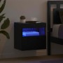 Mueble de TV Montado en la Pared Roble Negro 40 x 30 x 40 cm