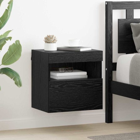 Gabinetes de pared para TV 2 pcs Roble Negro 40 x 30 x 40 cm