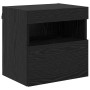 Gabinetes de pared para TV 2 pcs Roble Negro 40 x 30 x 40 cm