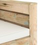 Muebles de jardín 2 pzas con cojines madera impregnada verde