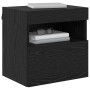 Gabinetes de pared para TV 2 pcs Roble Negro 40 x 30 x 40 cm