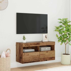 Mueble de TV Montado en la Pared Madera Vieja 80 x 30 x 40 cm