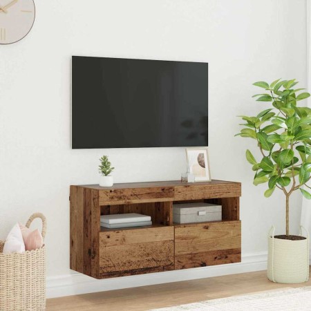 Mueble de TV Montado en la Pared Madera Vieja 80 x 30 x 40 cm