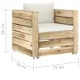Gartenmöbel 2 Stk. mit grün imprägnierten Holzkissen von vidaXL, Gartensets - Ref: Foro24-3074533, Preis: 173,48 €, Rabatt: %