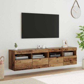 Gabinetes de pared para TV 2 pcs Madera Vieja 80 x 30 x 40 cm en Muebles TV | Comprar online en Foro24