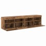 Gabinetes de pared para TV 2 pcs Madera Vieja 80 x 30 x 40 cm