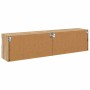 Gabinetes de pared para TV 2 pcs Roble artesanal