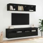 Gabinetes de pared para TV 2 pcs Roble Negro 80 x 30 x 40 cm en Muebles TV | Comprar online en Foro24
