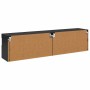 Gabinetes de pared para TV 2 pcs Roble Negro 80 x 30 x 40 cm en Muebles TV | Comprar online en Foro24