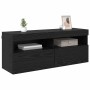 Mueble de TV Montado en la Pared Roble Negro 100 x 30 x 40 cm en Muebles TV | Comprar online en Foro24