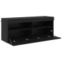 Mueble de TV Montado en la Pared Roble Negro 100 x 30 x 40 cm en Muebles TV | Comprar online en Foro24