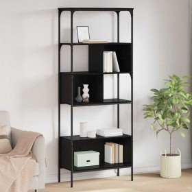 Estantería Roble Negro 76 x 33 x 188,5 cm Madera contrachapada en Librerías y estanterías | Comprar online en Foro24