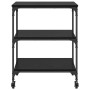 Carro de Cocina Roble Negro 60 x 41 x 76 cm en Carros e islas | Comprar online en Foro24