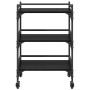 Carro de Cocina Roble Negro 50 x 35 x 75.5 cm en Carros e islas | Comprar online en Foro24